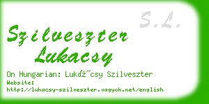 szilveszter lukacsy business card